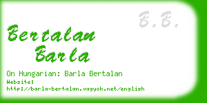 bertalan barla business card